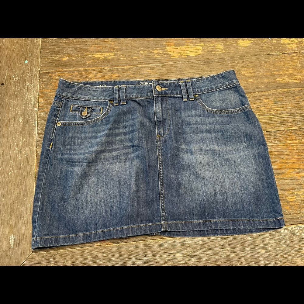 LOFT Jean Mini Skirt
